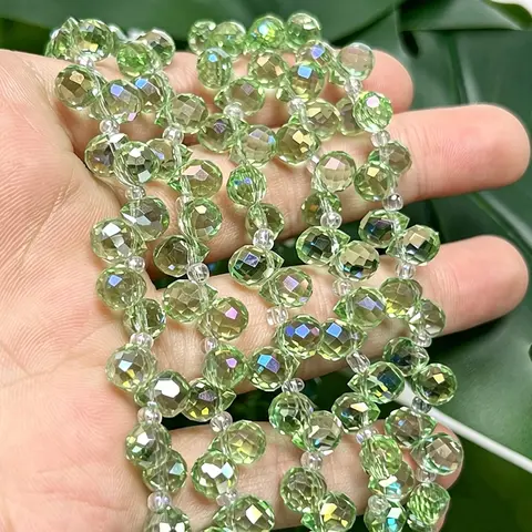 Perles en cristal tchèque en forme de goutte d'eau, 50 pièces, perles à facettes pour la fabrication de bijoux, accessoires faits à la main pour boucles d'oreilles, colliers, bracelets, DIY