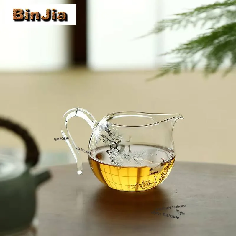 340ml Heat-resistant Glass Pine Crane Tea Pitcher Divide Tea Fair Cup Cha Hai Dispenser Justice Cup Fair Mug Cha Supplies Craft
340ml Heat-resistant Glass Pine Crane Tea Pitcher Divide Tea Fair Cup Cha Hai Dispenser Justice Cup Fair Mug Cha Supplies Craft