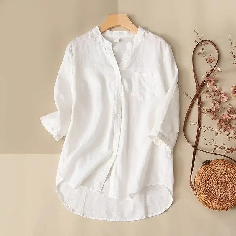Fashion Solid Color Thin Elegant Women's Loose Short Sleeved Blouses Shirts French Sweet Summer 2025 Patchwork V-Neck Button
Fashion Solid Color Thin Elegant Women's Loose Short Sleeved Blouses Shirts French Sweet Summer 2025 Patchwork V-Neck Button