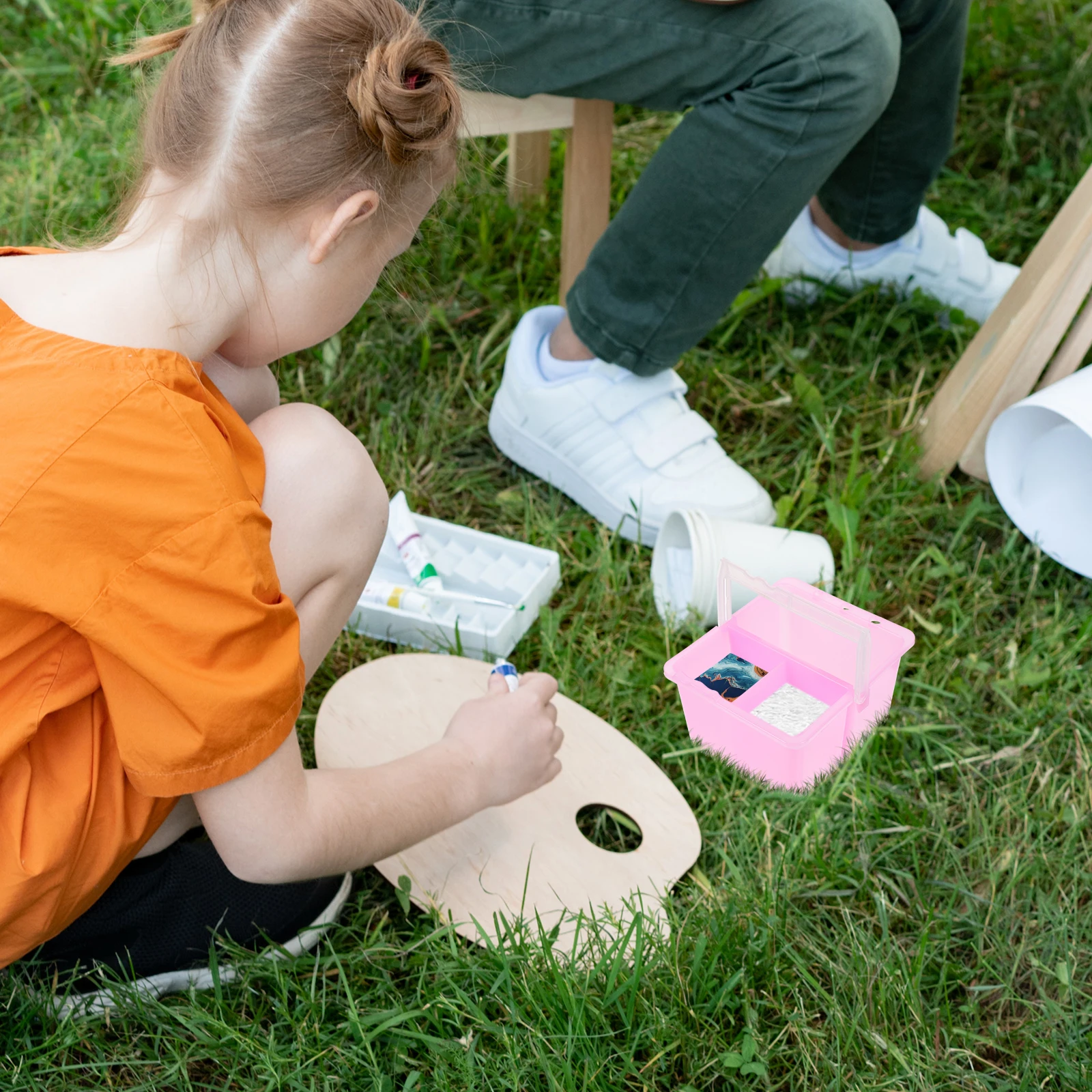 2Pcs Long Lasting Paint Brush Cleaner Set Plastic Basin for Mixing Colors and Cleaning Artist Brush Basins Painting Tools 
2Pcs Long Lasting Paint Brush Cleaner Set Plastic Basin for Mixing Colors and Cleaning Artist Brush Basins Painting Tools