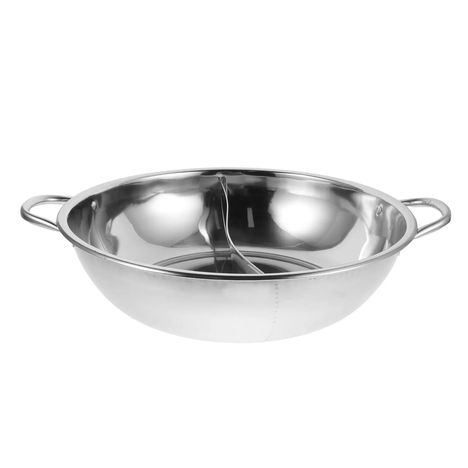 14 Inch Double Flavor Divided Stainless Steel Hotpot Stockpot Dual Handle Hot Pot Pot for Chinese Traditional Dining
14 Inch Double Flavor Divided Stainless Steel Hotpot Stockpot Dual Handle Hot Pot Pot for Chinese Traditional Dining