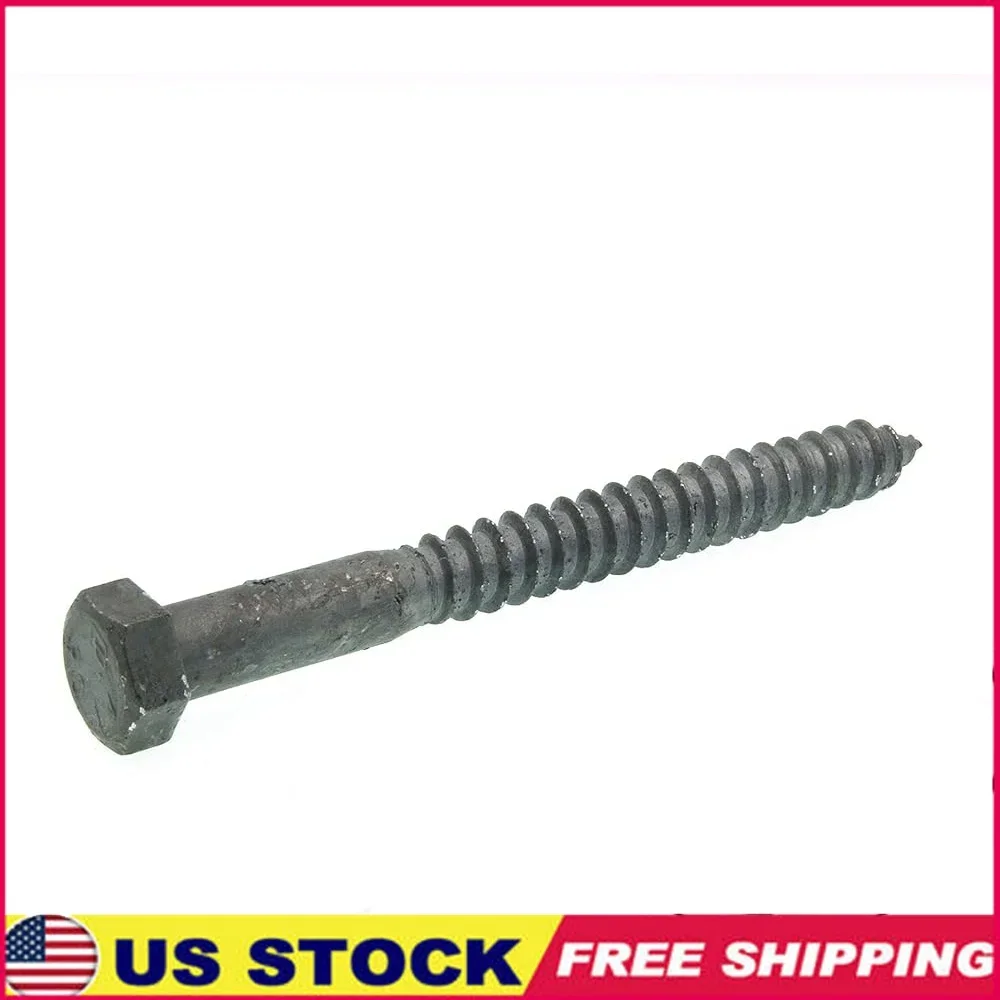 Hex Lag Screws 1/2in x 5in A307 Grade A Hot Dip Galvanized Heavy Duty Steel 25 Pack Deep Threads Wood Deck Building
Hex Lag Screws 1/2in x 5in A307 Grade A Hot Dip Galvanized Heavy Duty Steel 25 Pack Deep Threads Wood Deck Building