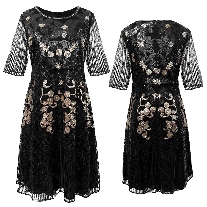 Retro 920s Sequin Dr Women's Performance Gown High End Bright Sparkle Skirt Suit Polyester Material Summer Collection
Retro 920s Sequin Dr Women's Performance Gown High End Bright Sparkle Skirt Suit Polyester Material Summer Collection