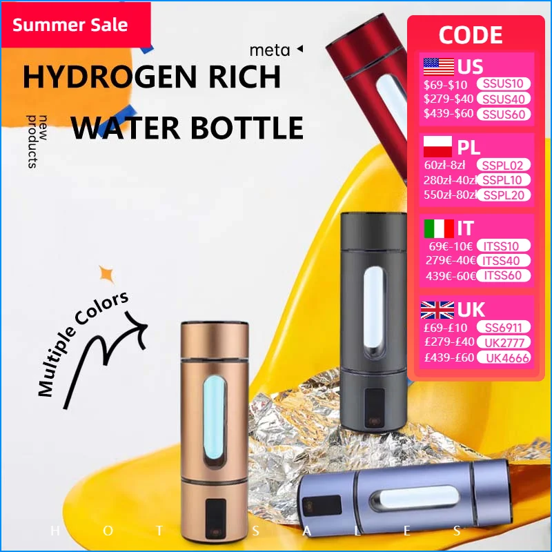 PIDAN Hydrogen Water Bottle Generator Spe Pem Dual Chamber Maker Electrolyzed Hydrogen Enriched Water Bottle For Home Office
PIDAN Hydrogen Water Bottle Generator Spe Pem Dual Chamber Maker Electrolyzed Hydrogen Enriched Water Bottle For Home Office