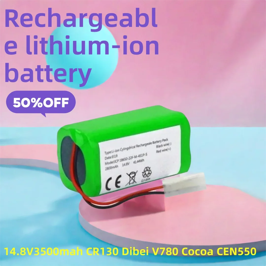14.8V 3500mah For Ecovacs KingKong CR130 Dibea V780 Cocoa CEN550 Lithium Batteries 
14.8V 3500mah For Ecovacs KingKong CR130 Dibea V780 Cocoa CEN550 Lithium Batteries