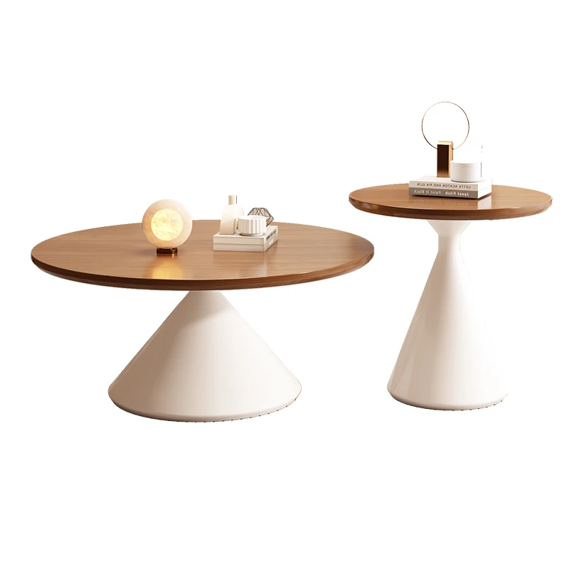 Coffee table living room small apartment simple modern solid wood round edge table cream wind
Coffee table living room small apartment simple modern solid wood round edge table cream wind