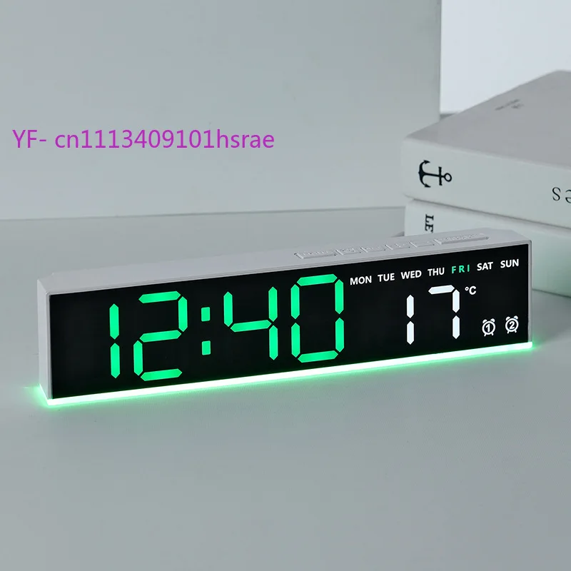 Minimalist LED Bedside Alarm Clock Multifunctional Desktop Clock with Ambient Light for Home Bedroom
Minimalist LED Bedside Alarm Clock Multifunctional Desktop Clock with Ambient Light for Home Bedroom