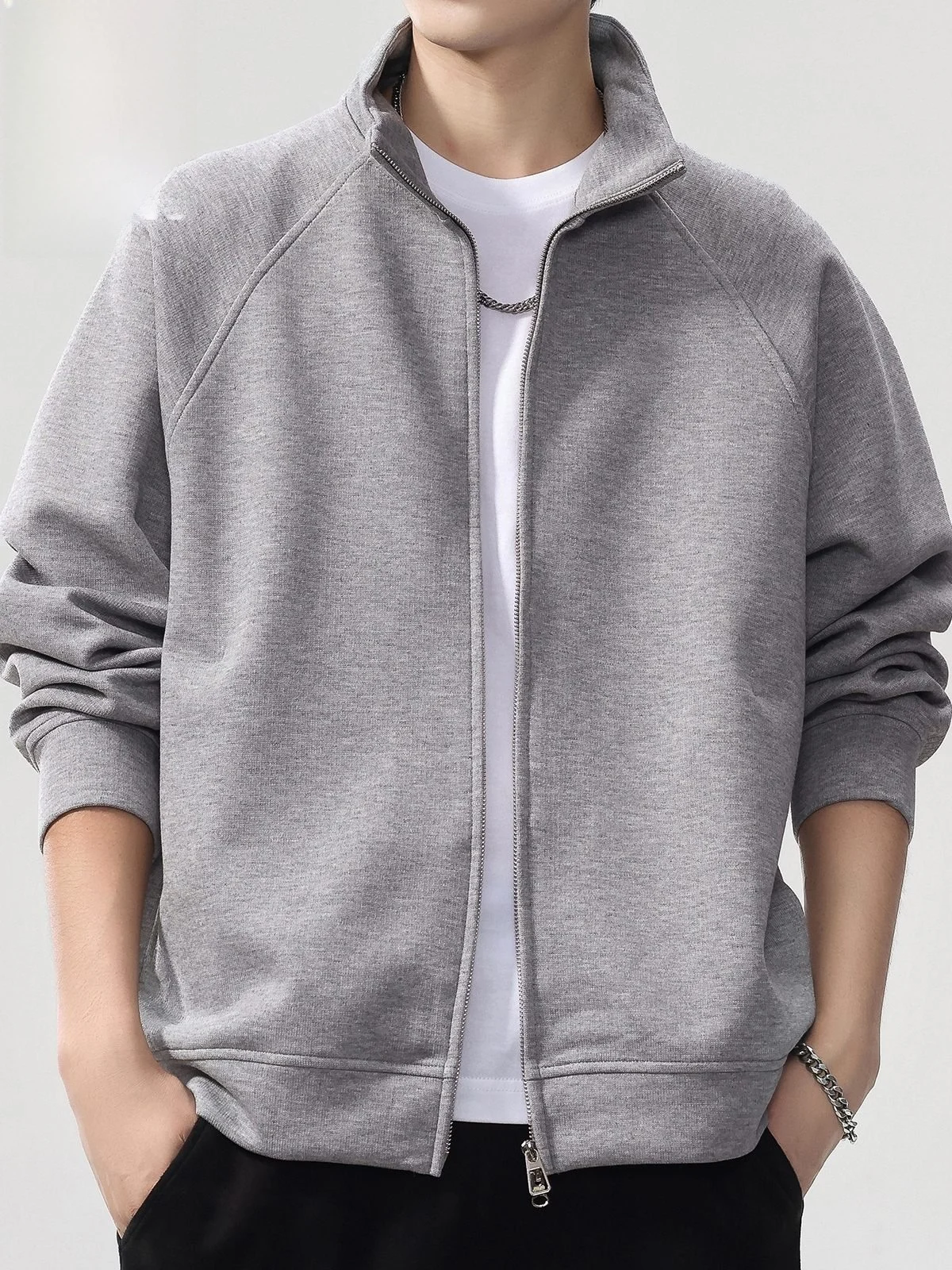 Men's Heavyweight Stand Collar Jaet Spring 2026 Casual Sport Open Cardigan Sweatirt Men's Thiened Spring Jaet
Men's Heavyweight Stand Collar Jaet Spring 2026 Casual Sport Open Cardigan Sweatirt Men's Thiened Spring Jaet