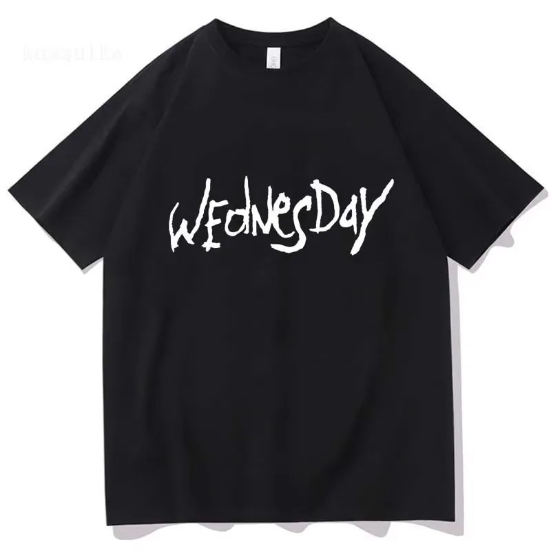 Футболка с логотипом группы Wednesday и графическим принтом, хлопковая женская футболка с короткими рукавами, повседневная уличная одежда унисекс, модные повседневные женские футболки
Футболка с логотипом группы Wednesday и графическим принтом, хлопковая женская футболка с короткими рукавами, повседневная уличная одежда унисекс, модные повседневные женские футболки