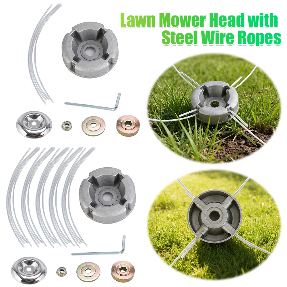 Universal Aluminum Grass Trimmer Head with Steel Wire Ropes Eater Trimmer Head Replacement for Lawn Mower Accessories
Universal Aluminum Grass Trimmer Head with Steel Wire Ropes Eater Trimmer Head Replacement for Lawn Mower Accessories