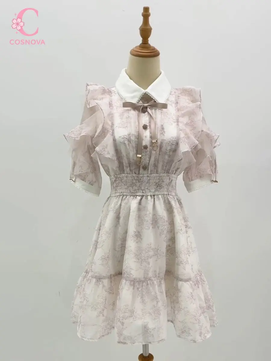 Sweet Vintage Cottagecore Women's Floral Print Ruffle Sleeve Mini Dress Shirred Waist Bow Tie Fashion Casual Trendy Party Dress
Sweet Vintage Cottagecore Women's Floral Print Ruffle Sleeve Mini Dress Shirred Waist Bow Tie Fashion Casual Trendy Party Dress