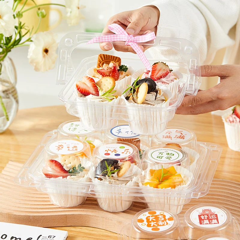 10Pcs/lot Transparent 4/6Count Cake Box Mousse Mafen Cup Container Birthday DIY Dessert Cake Packing Box Party Christmas Wedding
10Pcs/lot Transparent 4/6Count Cake Box Mousse Mafen Cup Container Birthday DIY Dessert Cake Packing Box Party Christmas Wedding