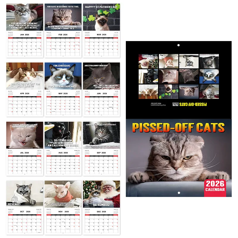 Calendar Schedule 2026 PISSED-DFF CATS Calendar Creative Dog Pooping Calendar Home Decoration
Calendar Schedule 2026 PISSED-DFF CATS Calendar Creative Dog Pooping Calendar Home Decoration