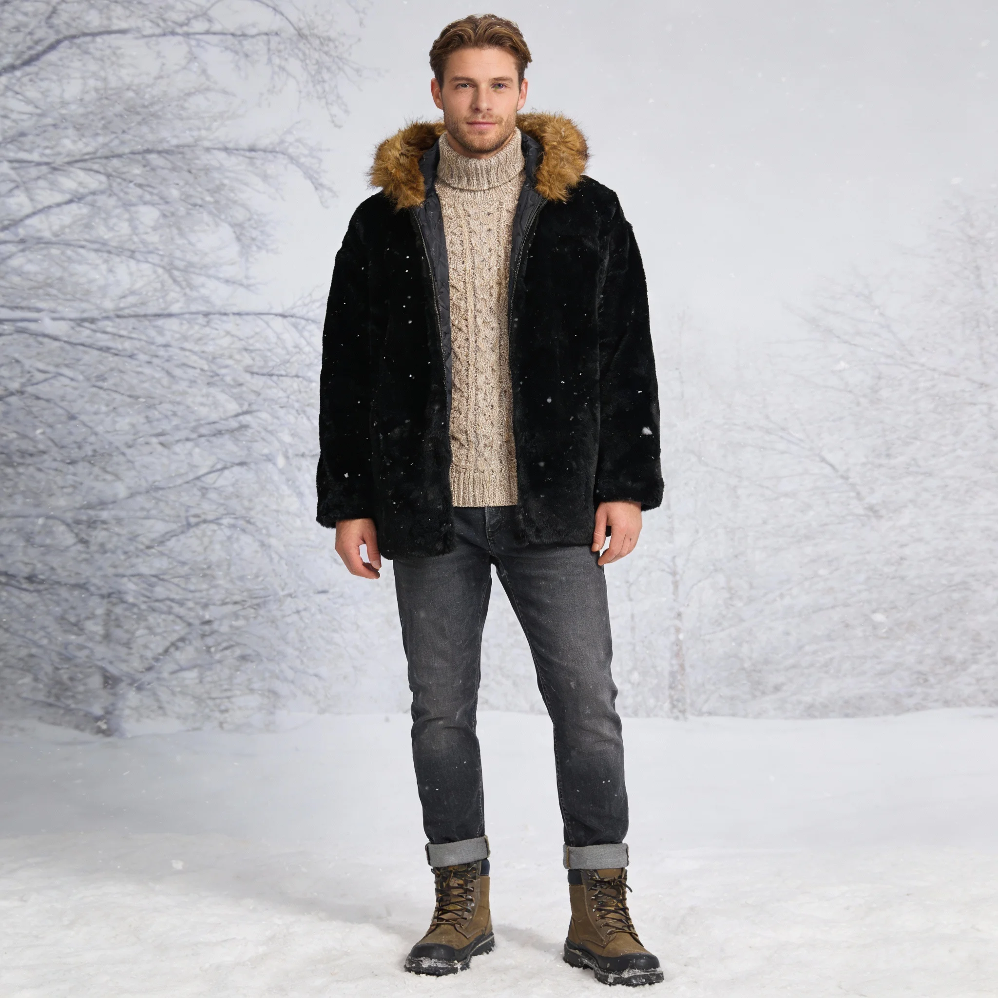 Men's Luxury Plush fur Regular Jacket Hooded Long Sleeved Winter Warm Casual Style Jacket With Pockets S-2XL
Men's Luxury Plush fur Regular Jacket Hooded Long Sleeved Winter Warm Casual Style Jacket With Pockets S-2XL