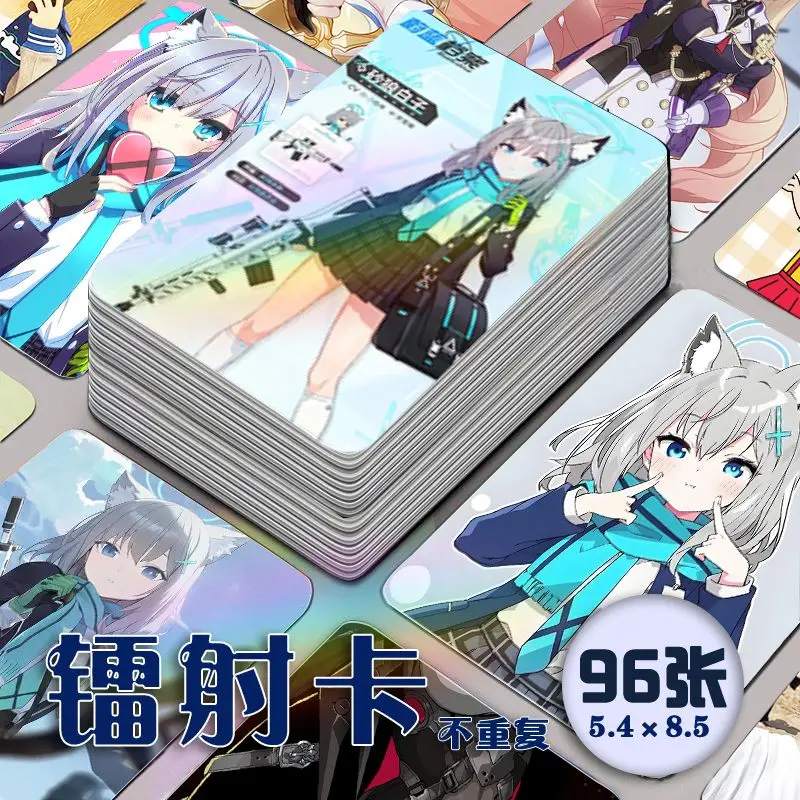 96Pcs/Set Blue Archive Sunaokami Shiroko Anime Laser Card Cosplay Rounded Corners LOMO Card Birthday Gifts Girls
96Pcs/Set Blue Archive Sunaokami Shiroko Anime Laser Card Cosplay Rounded Corners LOMO Card Birthday Gifts Girls