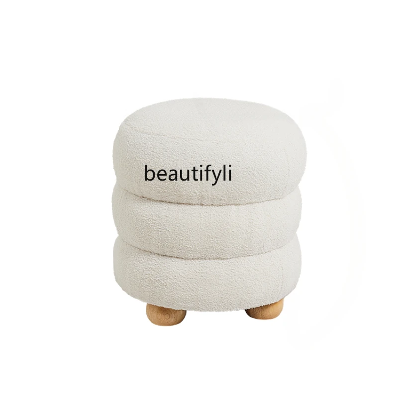 Cream Style Shoe Changing Stool Nordic Makeup round Stool Bedroom Leisure Low Stool
Cream Style Shoe Changing Stool Nordic Makeup round Stool Bedroom Leisure Low Stool
