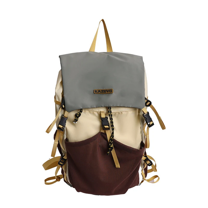 Outdoor functional style color-blocked backpack, large-capacity hiking bag, lightweight trekking and mountaineering bag, multi-f
Outdoor functional style color-blocked backpack, large-capacity hiking bag, lightweight trekking and mountaineering bag, multi-f