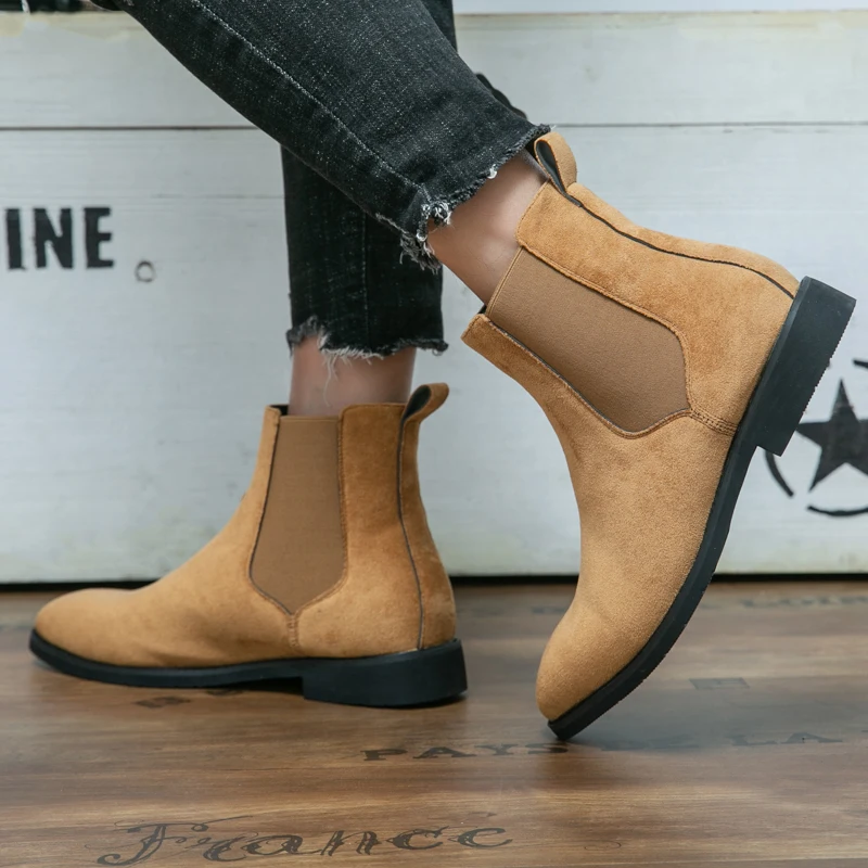 Коричневые мужские ботинки челси ручной работы в ковбойском стиле из флока в деловом стиле, размер 38-48, Zapatos De Hombre
Коричневые мужские ботинки челси ручной работы в ковбойском стиле из флока в деловом стиле, размер 38-48, Zapatos De Hombre