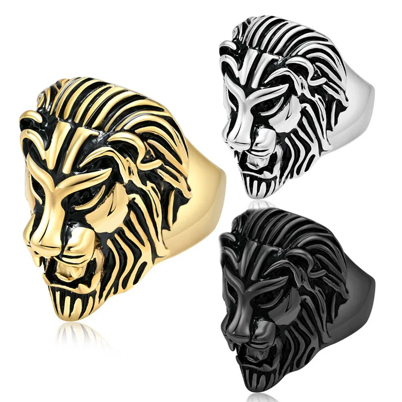 Vintage Big Lion Head Men's Band Punk Rock Gothic Ring Mens Biker Personalized Stainless Steel Animal Ring Size 8~12
Vintage Big Lion Head Men's Band Punk Rock Gothic Ring Mens Biker Personalized Stainless Steel Animal Ring Size 8~12