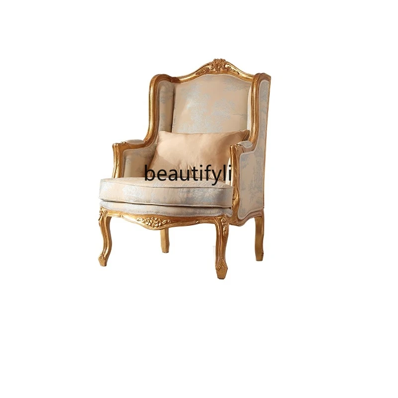 Court French retro mercerized fabric beech casual single chair European style used book chair luxury dining chair
Court French retro mercerized fabric beech casual single chair European style used book chair luxury dining chair