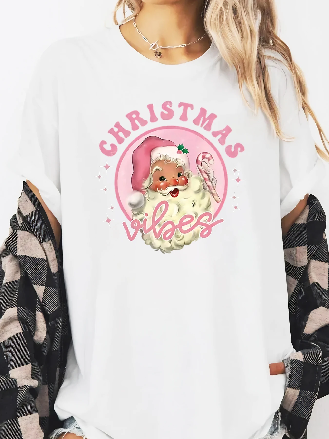 Christmas Vixen Santa Print Christmas Long Sleeve T-shirt Women Casual Holiday Party Wear White Plus-size
Christmas Vixen Santa Print Christmas Long Sleeve T-shirt Women Casual Holiday Party Wear White Plus-size