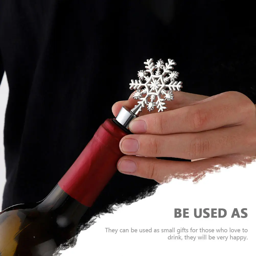 4Pcs Snowflake Design Wine Stoppers for Red Wine Bottle Sealing Decorative Gift Set Wear Resistant Anti Rust Elegant Home Bar
4Pcs Snowflake Design Wine Stoppers for Red Wine Bottle Sealing Decorative Gift Set Wear Resistant Anti Rust Elegant Home Bar
