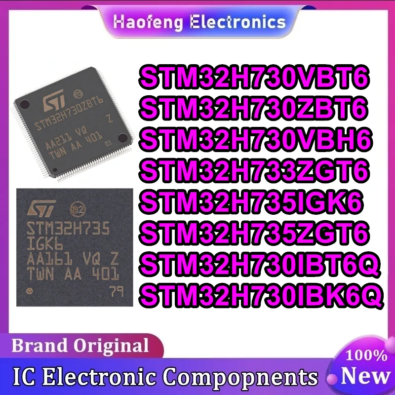 STM32H730VBT6 STM32H730ZBT6 STM32H730VBH6 STM32H733ZGT6 STM32H735IGK6 STM32H735ZGT6 STM32H730IBT6Q Микросхема Новый
STM32H730VBT6 STM32H730ZBT6 STM32H730VBH6 STM32H733ZGT6 STM32H735IGK6 STM32H735ZGT6 STM32H730IBT6Q Микросхема Новый