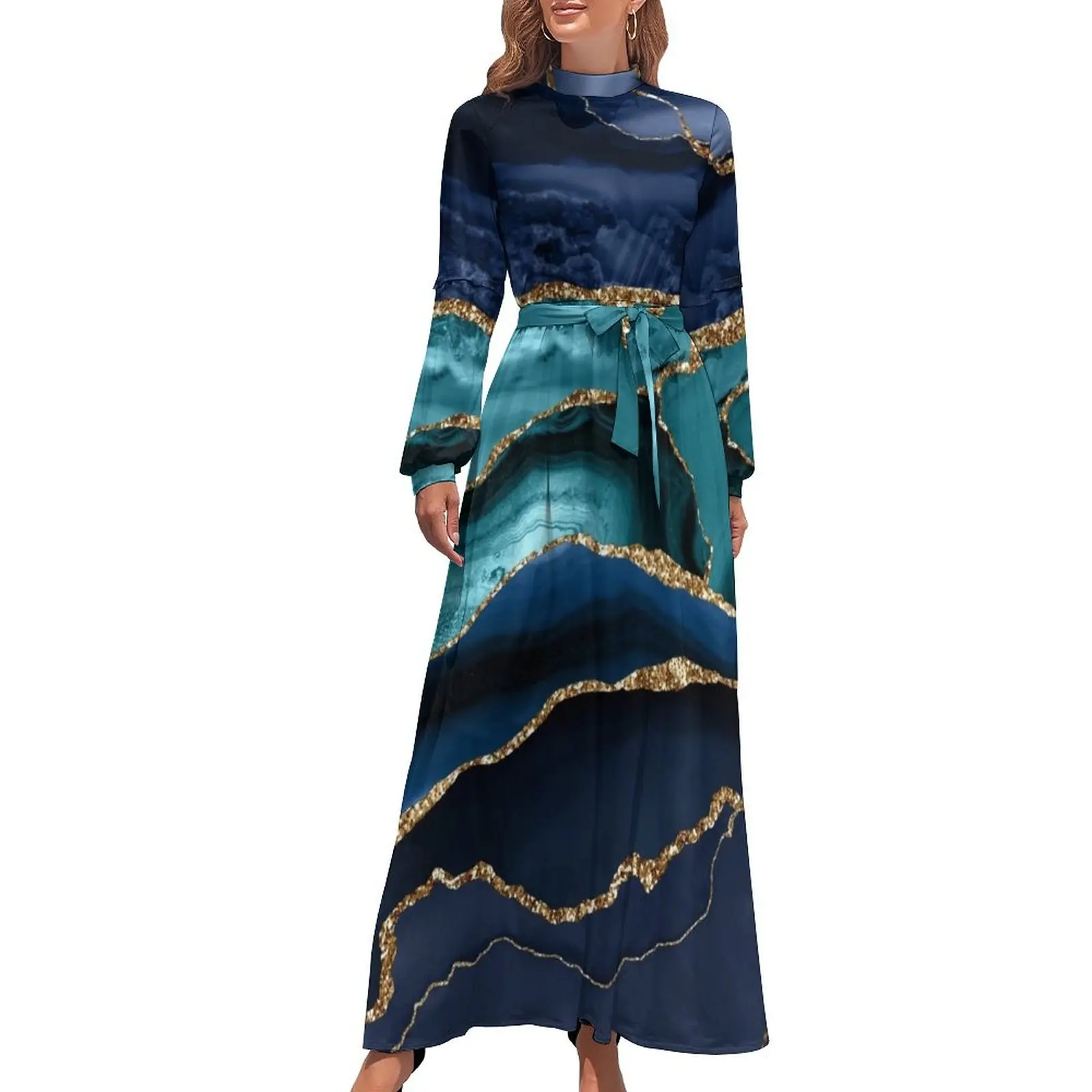 Glamour Ocean Blue Faux Marble Long Dress luxury woman evening dress clothing women summer 2024 dresses for woman
Glamour Ocean Blue Faux Marble Long Dress luxury woman evening dress clothing women summer 2024 dresses for woman