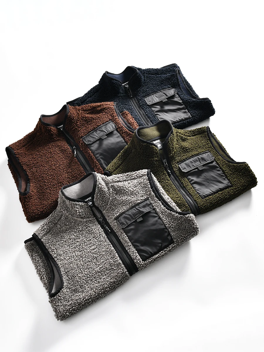 Good Value Men's Workwear Vest Lamb Velvet Collar Zipper Pocket Design Color Block Autumn Winter Fashion Urban Style Polyeste...
Good Value Men's Workwear Vest Lamb Velvet Collar Zipper Pocket Design Color Block Autumn Winter Fashion Urban Style Polyeste...