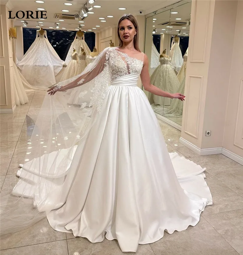 LORIE Ivory Lace Wedding Dresses Vintage Lace A-Line Sleeveless Bride Dress 2024 Elegant Satin Wedding Gowns With Pockets
LORIE Ivory Lace Wedding Dresses Vintage Lace A-Line Sleeveless Bride Dress 2024 Elegant Satin Wedding Gowns With Pockets