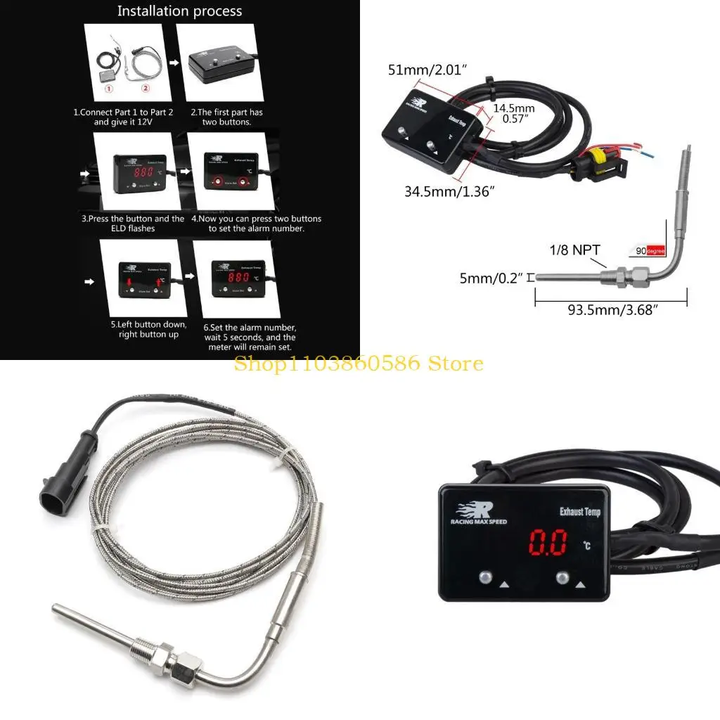 242A Automotive Monitoring Exhaust Gas Gauge Temperature Meter with Sensor Compatible for Car Enthusiasts Vehicle Maintenance
242A Automotive Monitoring Exhaust Gas Gauge Temperature Meter with Sensor Compatible for Car Enthusiasts Vehicle Maintenance