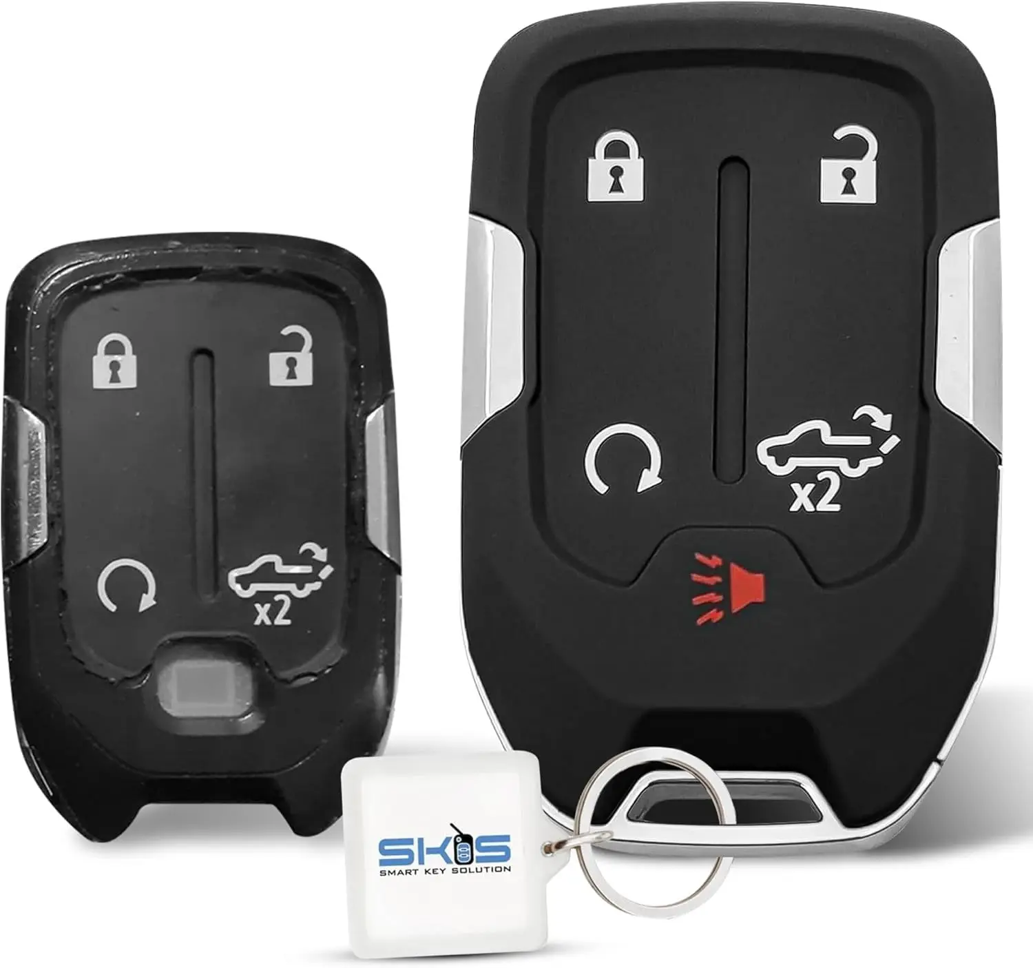 Key Fob Shell Replacement for 2019-2024 GMC Sierra Chevy Silverado 5 Button Smart Remote Key Case Cover
Key Fob Shell Replacement for 2019-2024 GMC Sierra Chevy Silverado 5 Button Smart Remote Key Case Cover