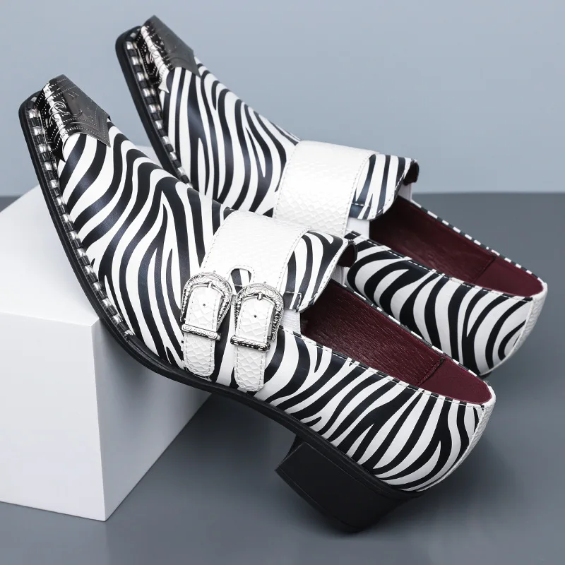 Size48 Man Shoes Luxury Banquet Leather Shoes for Mem Trendy Zebra Pattern Iron Head Double Buckle Business Dress Casual Loafers
Size48 Man Shoes Luxury Banquet Leather Shoes for Mem Trendy Zebra Pattern Iron Head Double Buckle Business Dress Casual Loafers
