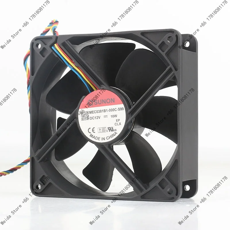 cooling fan New Sunon 5V 24V 48V DC 12V 10W 12038 120X120X38MM 12CM bearing frequency converter 4-wire MEC0381B1-000C-S99
cooling fan New Sunon 5V 24V 48V DC 12V 10W 12038 120X120X38MM 12CM bearing frequency converter 4-wire MEC0381B1-000C-S99