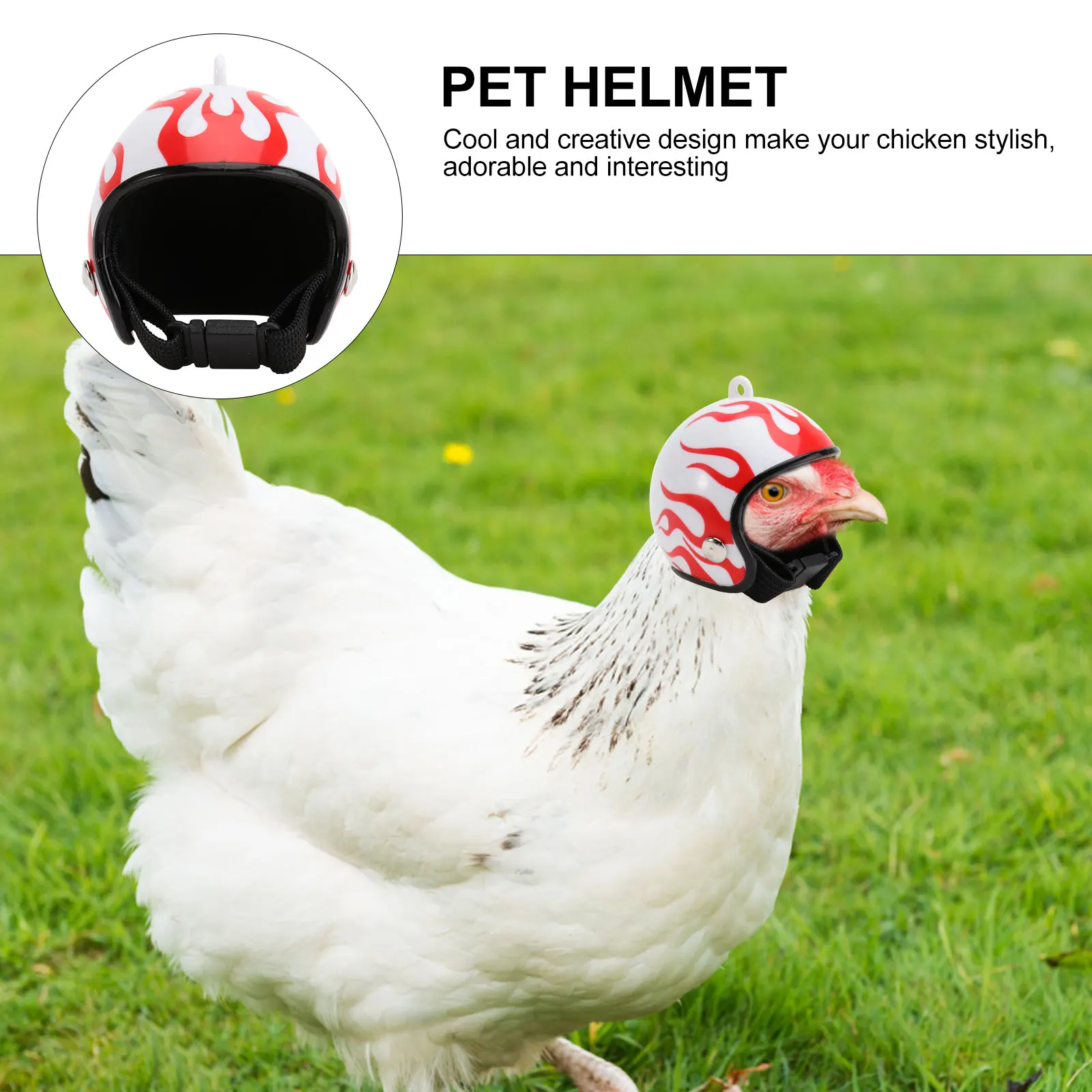 Creative Pet Safety for Chicken Lightweight PP Funny Bird Headgear Rainproof Sunproof Costume Accessories Pet Supplies
Creative Pet Safety for Chicken Lightweight PP Funny Bird Headgear Rainproof Sunproof Costume Accessories Pet Supplies