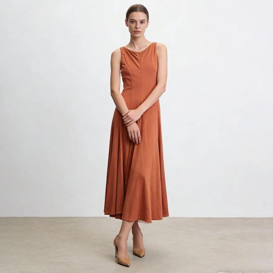 【New style】Minimalist style high-quality solid color dress women's 2026 new style sleeveless round collar waist slimming and dr
【New style】Minimalist style high-quality solid color dress women's 2026 new style sleeveless round collar waist slimming and dr