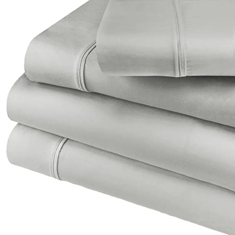 SUPERIOR Cotton Blend Bed Sheets, Solid Design, Elegant Sateen, House Basics, Set Includes 1 Flat Sheet, 1 Elastic Deep Pocket
SUPERIOR Cotton Blend Bed Sheets, Solid Design, Elegant Sateen, House Basics, Set Includes 1 Flat Sheet, 1 Elastic Deep Pocket