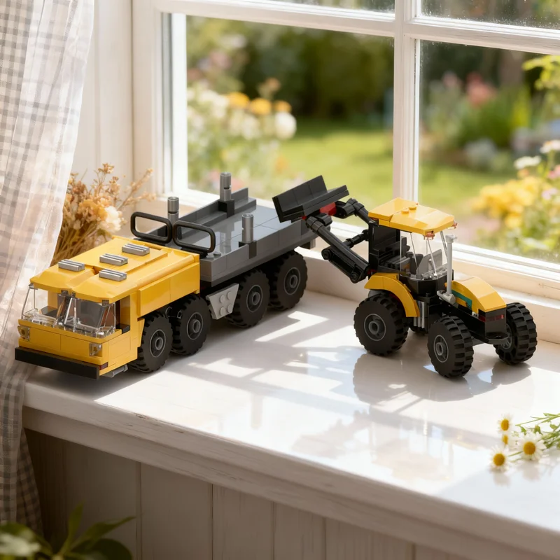 353pcs MOC 8x8 Flatbed And New Holland TV6070 Alt City Cargo Model Building Blocks DIY Gift Creative Collectible Display Decor
353pcs MOC 8x8 Flatbed And New Holland TV6070 Alt City Cargo Model Building Blocks DIY Gift Creative Collectible Display Decor