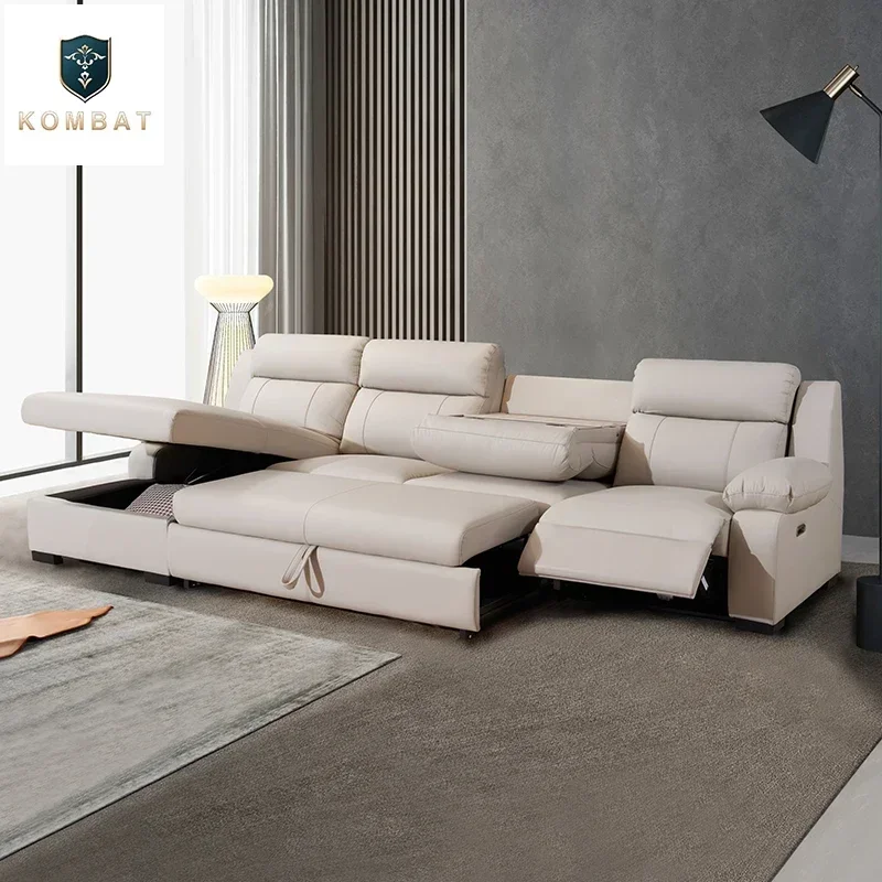 L-shaped living room sofa Leather electric recliner sofa Multi-functional sofa bed folding small furniture with storage space
L-shaped living room sofa Leather electric recliner sofa Multi-functional sofa bed folding small furniture with storage space