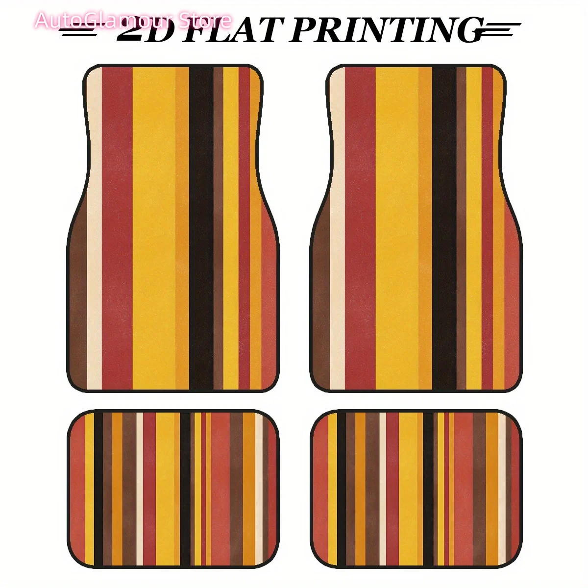 4pcs, Non-Slip Polyester All-Weather Car Floor Mats - Colorful Striped Design, Suitable for Sedans And Suvs, Interior Decoration
4pcs, Non-Slip Polyester All-Weather Car Floor Mats - Colorful Striped Design, Suitable for Sedans And Suvs, Interior Decoration