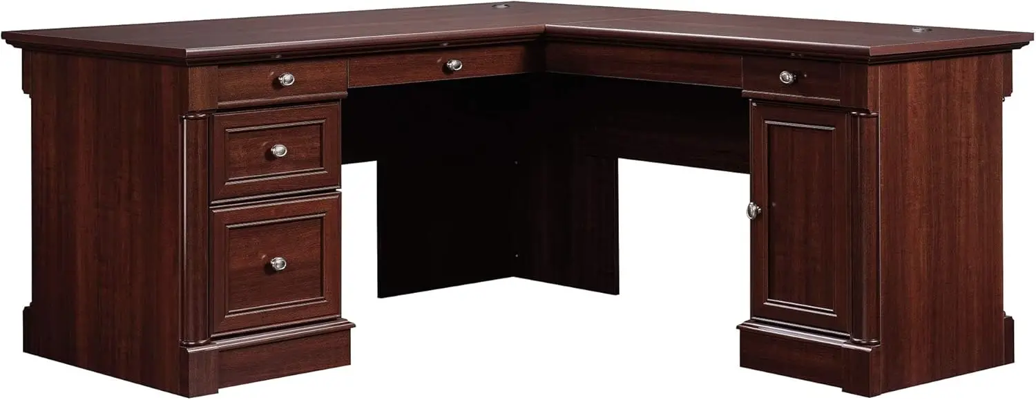 Palladia L Shaped Desk with Drawers, Office Desk with File Cabinet Storage, Cable Management, Keyboard Tray, in Select Cherry
Palladia L Shaped Desk with Drawers, Office Desk with File Cabinet Storage, Cable Management, Keyboard Tray, in Select Cherry