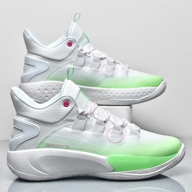 New Style Women Basketball Sneakers Breathable Men Basketball Boots Shock-Absorbant High-top Sneakers Wear-Resisting Sport Shoes