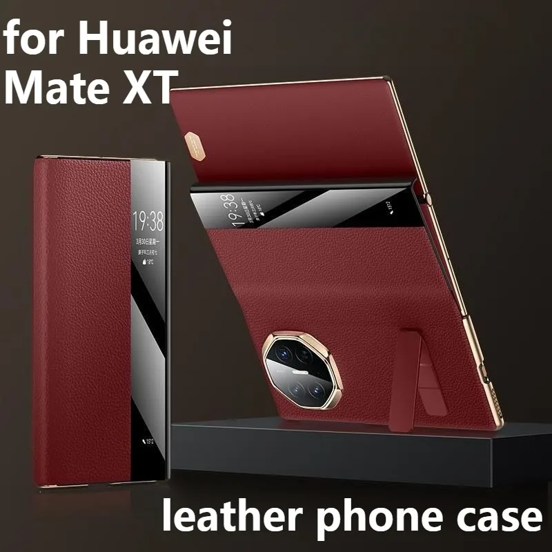 With A Rotating Stand Leather Electroplated Case for Huawei Mate XT Support Magnetic Wireless Charging Shockproof Protection
With A Rotating Stand Leather Electroplated Case for Huawei Mate XT Support Magnetic Wireless Charging Shockproof Protection