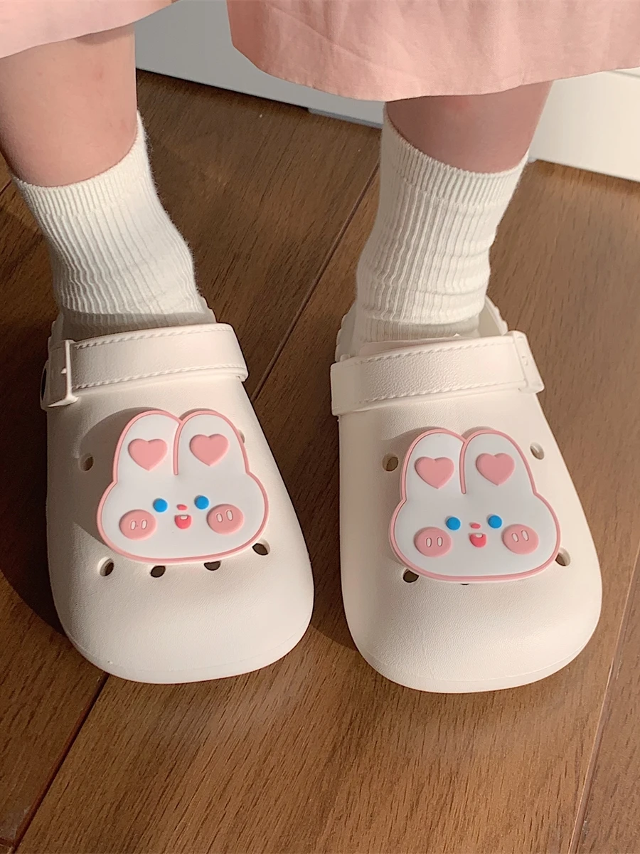 Cute Little Rabbit EVA Clog Shoes Summer Outdoor Wear for Girls Anti-Odor Head Covered Beach Shoes Korean Style Flat Bottom
Cute Little Rabbit EVA Clog Shoes Summer Outdoor Wear for Girls Anti-Odor Head Covered Beach Shoes Korean Style Flat Bottom