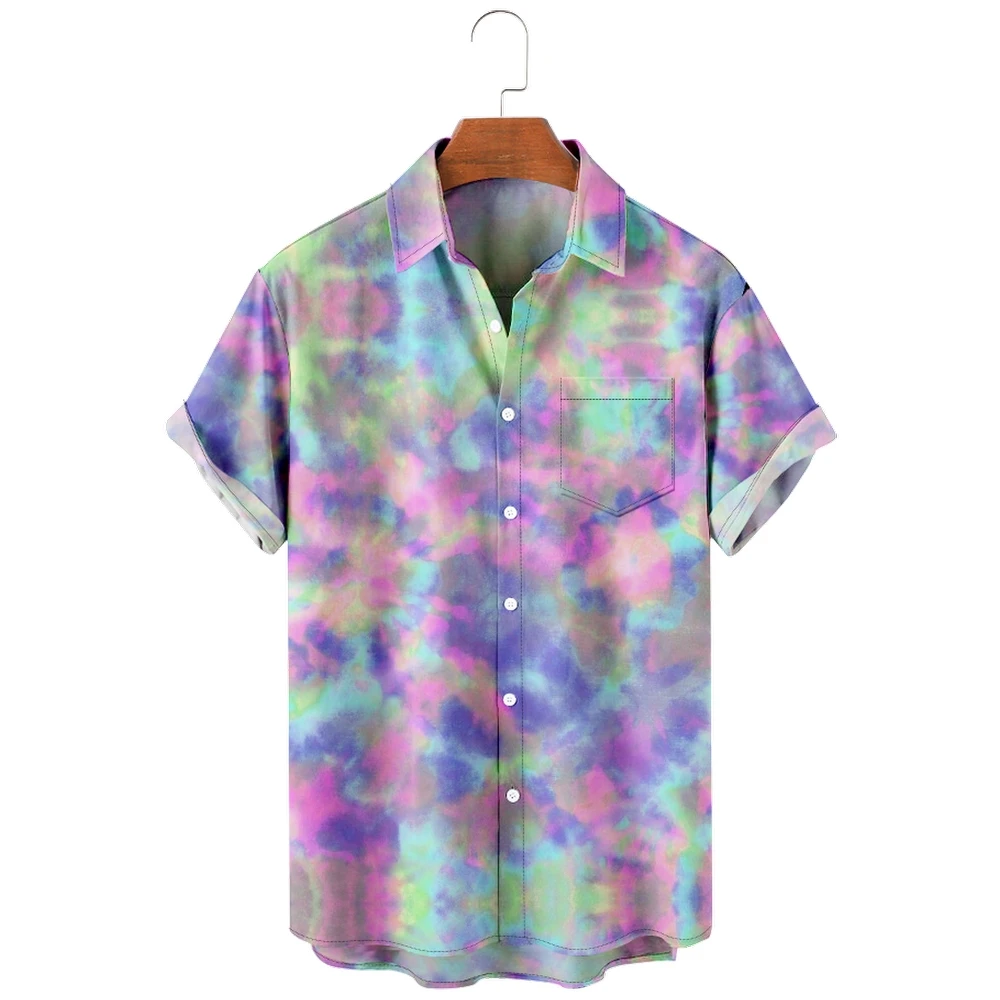Men's Hawaiian Shirt loose top Gradient rendering print men's shirt fashion shirt men's T-shirt breathable summer short sleeve
Men's Hawaiian Shirt loose top Gradient rendering print men's shirt fashion shirt men's T-shirt breathable summer short sleeve