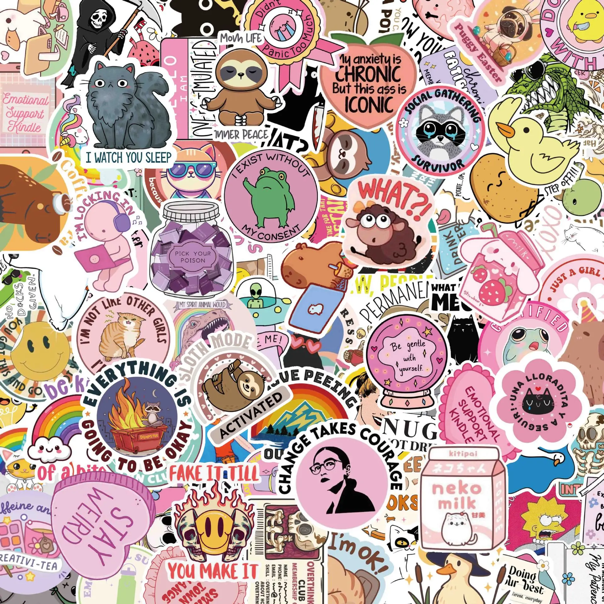 200 Piece Set Fun Motivational Self-Adhesive Stickers with Fruit And Animal Designs for Decoration of Notebooks And Handbooks
200 Piece Set Fun Motivational Self-Adhesive Stickers with Fruit And Animal Designs for Decoration of Notebooks And Handbooks