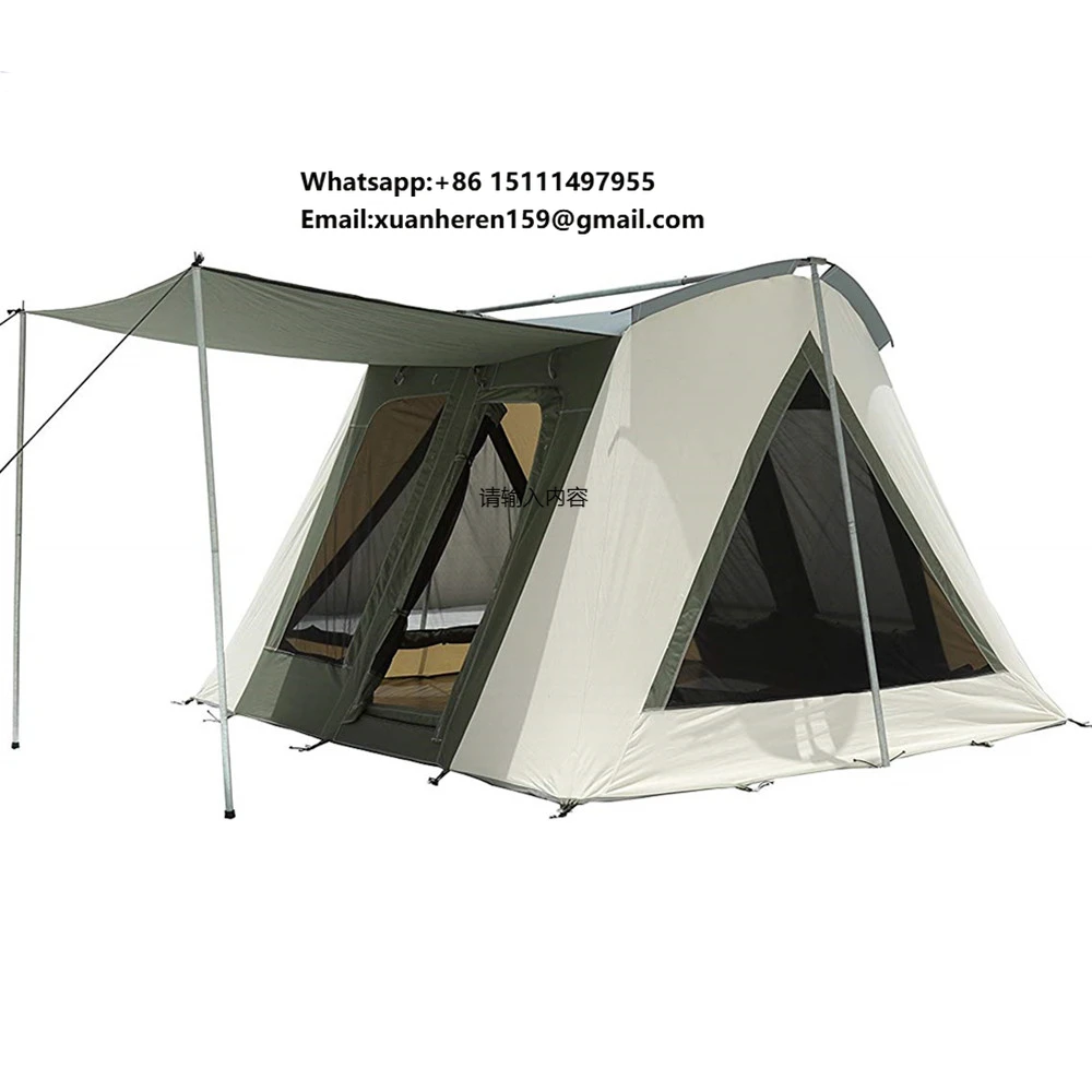 Large Canvas Family Tent Luxury Breathable Cotton Canvas Camping Tent Deluxe 2/4/6/8 Person Canvas Glamping Tent
Large Canvas Family Tent Luxury Breathable Cotton Canvas Camping Tent Deluxe 2/4/6/8 Person Canvas Glamping Tent