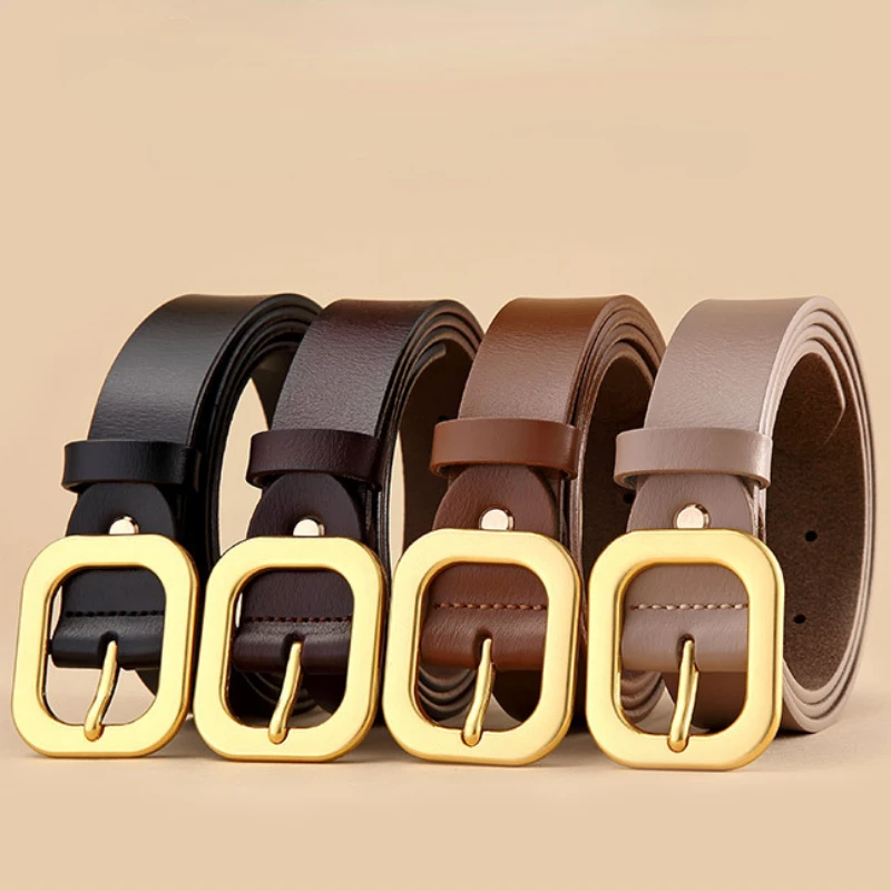 Fashion High Quality Women Genuine Leather Belt Pin Buckle Vintage for Jeans Belts Female Designer Adjustable Casual Belts 2.8cm
Fashion High Quality Women Genuine Leather Belt Pin Buckle Vintage for Jeans Belts Female Designer Adjustable Casual Belts 2.8cm