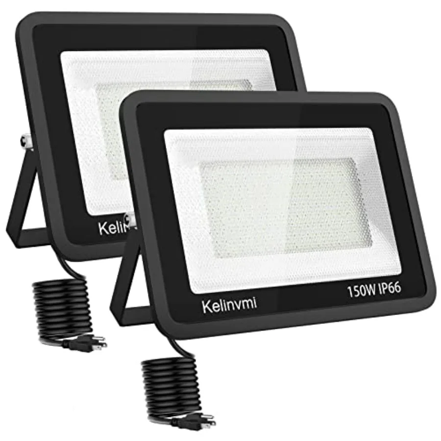 150W LED Flood Light Outdoor, 900W Equivalent LED Security Light with Plug, 6500K High Brightness Outdoor Floodlights for Garag
150W LED Flood Light Outdoor, 900W Equivalent LED Security Light with Plug, 6500K High Brightness Outdoor Floodlights for Garag