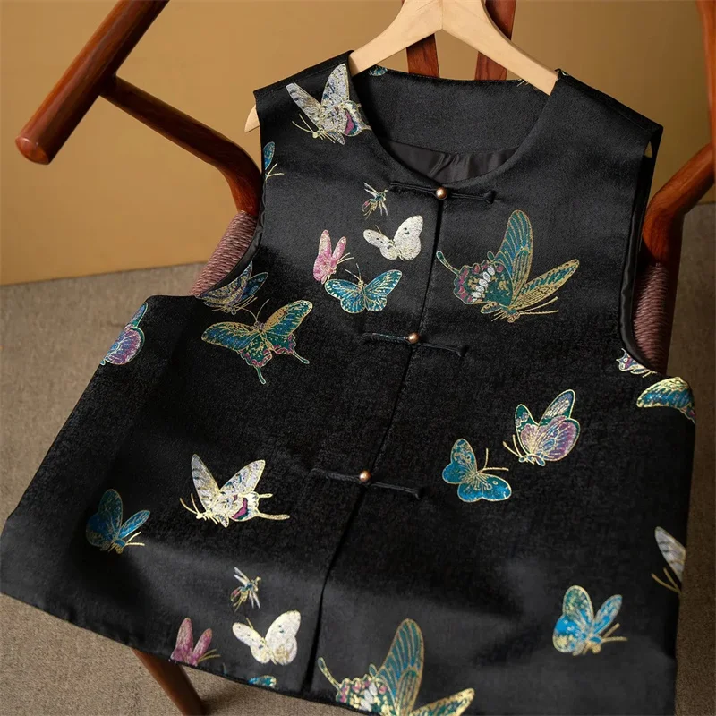Women Vest Fashion Spring and Summer Round Collar Sleeveless Loose Waistcoat Embroidery Jacket Joker Women Cardigan Coat New
Women Vest Fashion Spring and Summer Round Collar Sleeveless Loose Waistcoat Embroidery Jacket Joker Women Cardigan Coat New